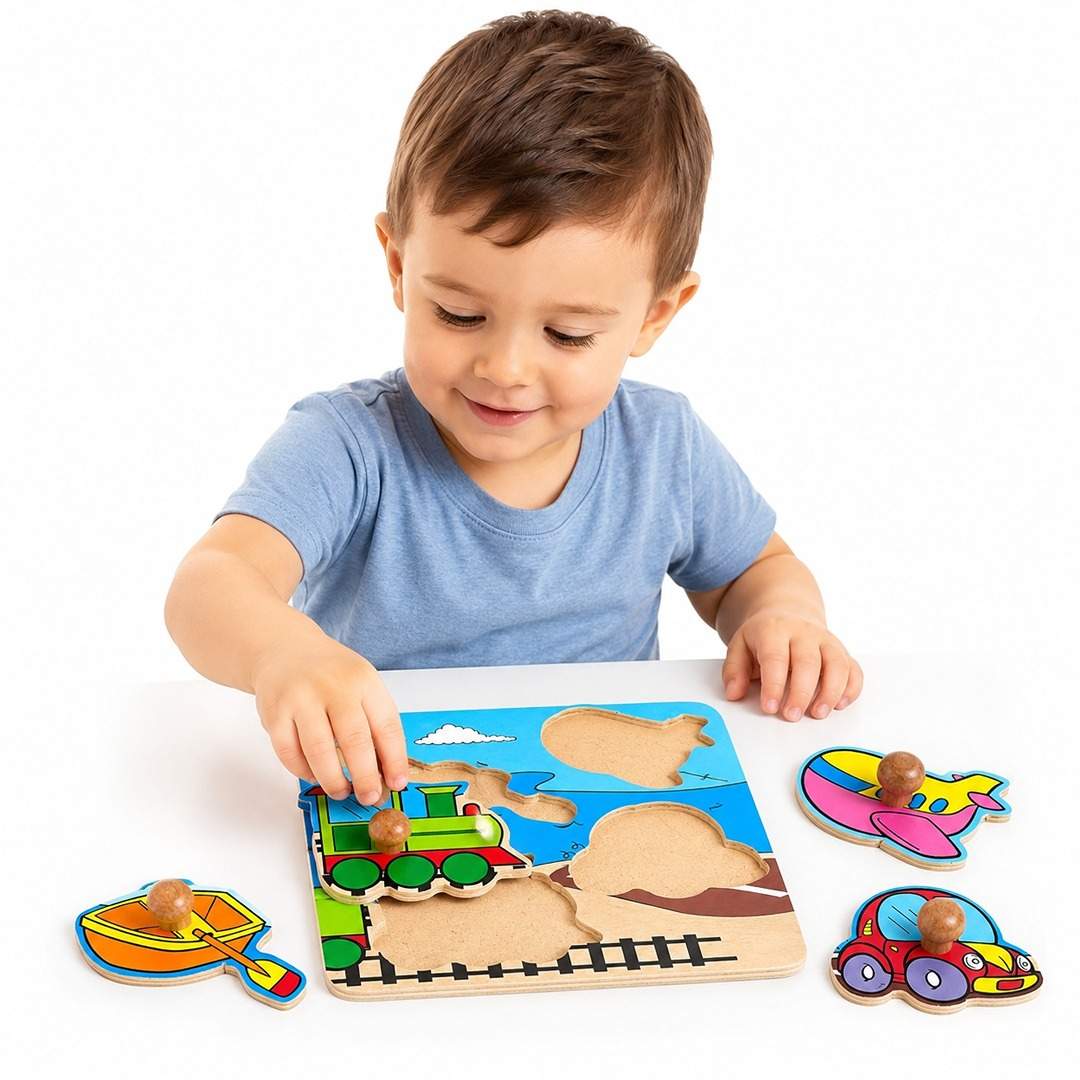 Big Knob Puzzle - Things That Go: Navigating Early Skills with Joy! - Fun Learning Store