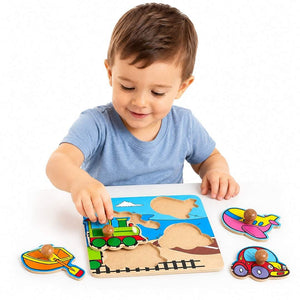 Big Knob Puzzle - Things That Go: Navigating Early Skills with Joy! - Fun Learning Store