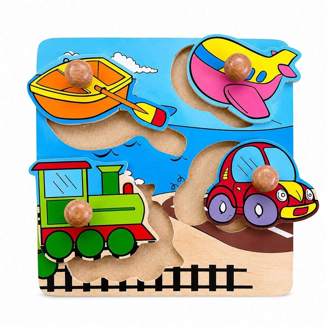Big Knob Puzzle - Things That Go: Navigating Early Skills with Joy! - Fun Learning Store