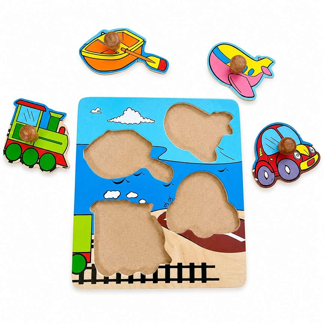 Big Knob Puzzle - Things That Go: Navigating Early Skills with Joy! - Fun Learning Store
