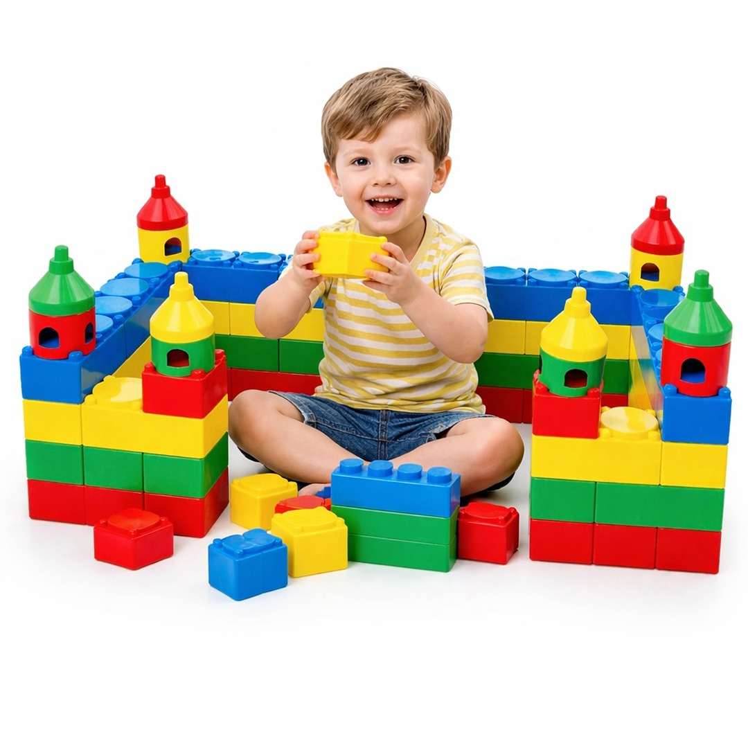 Big Puzzle Blockers - Set of 98 Pcs: The Ultimate Giant Building Adventure for Small Creators! - Fun Learning Store