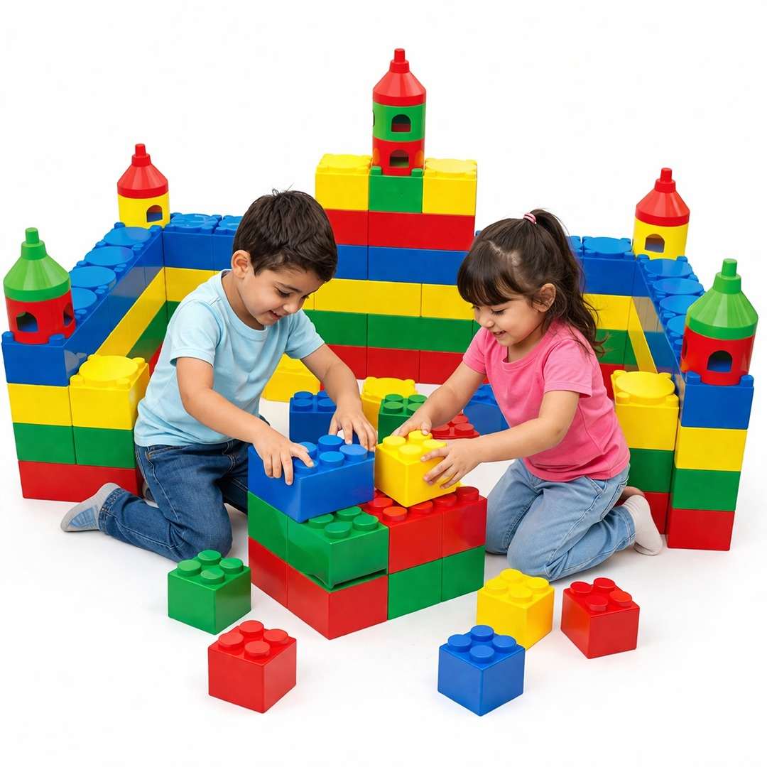 Big Puzzle Blockers - Set of 98 Pcs: The Ultimate Giant Building Adventure for Small Creators! - Fun Learning Store