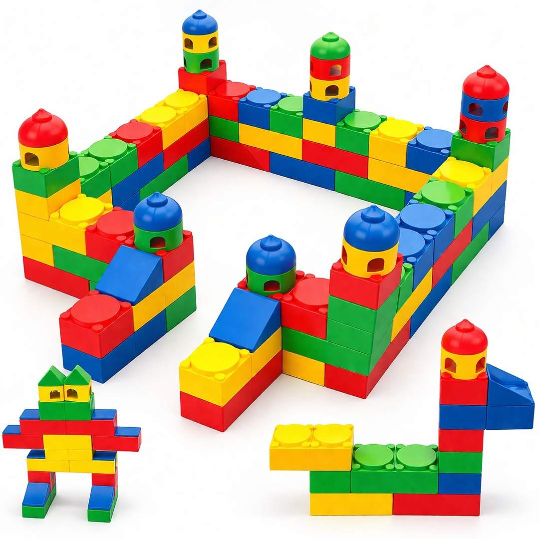 Big Puzzle Blockers - Set of 98 Pcs: The Ultimate Giant Building Adventure for Small Creators! - Fun Learning Store