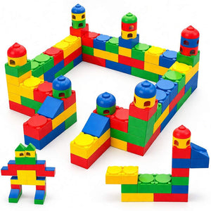 Big Puzzle Blockers - Set of 98 Pcs: The Ultimate Giant Building Adventure for Small Creators! - Fun Learning Store