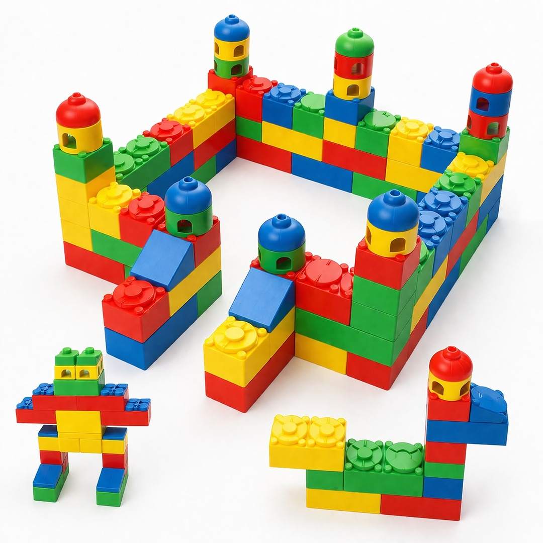 Big Puzzle Blockers - Set of 98 Pcs: The Ultimate Giant Building Adventure for Small Creators! - Fun Learning Store