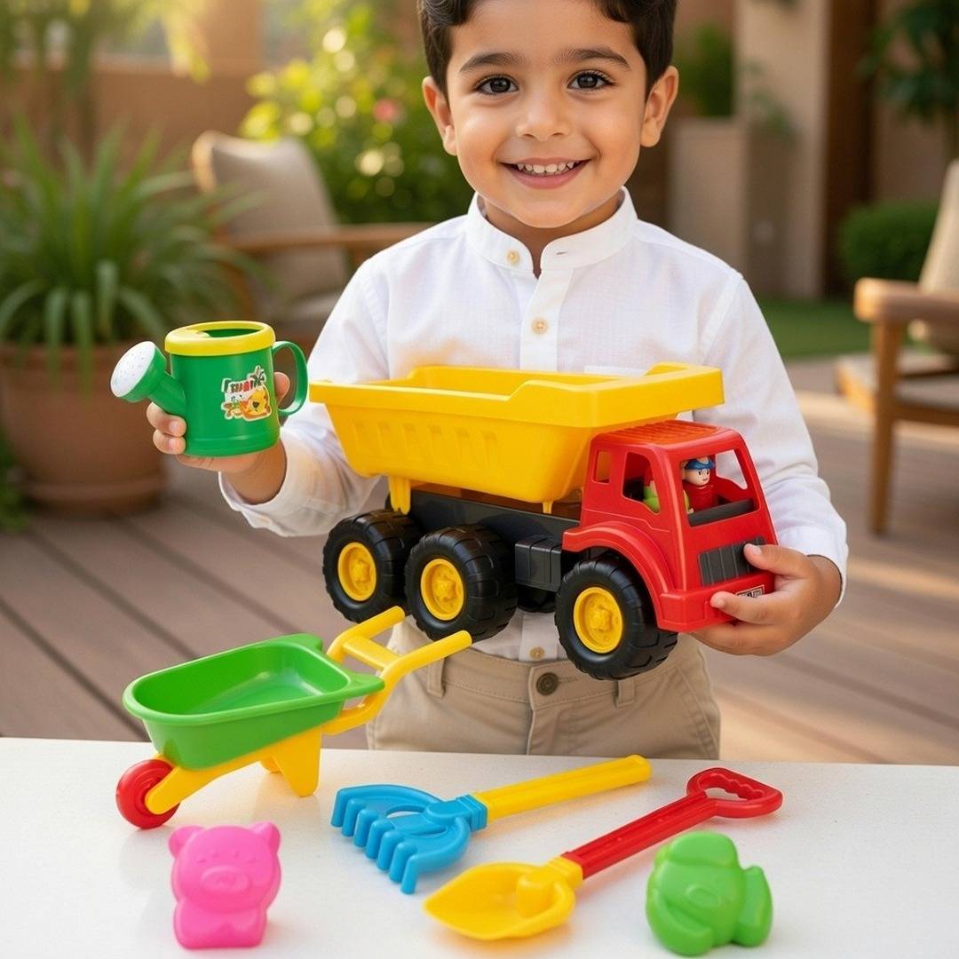 Big Sand Play Set – 7 - Piece Outdoor Toy Kit for Creative Kids - Fun Learning Store