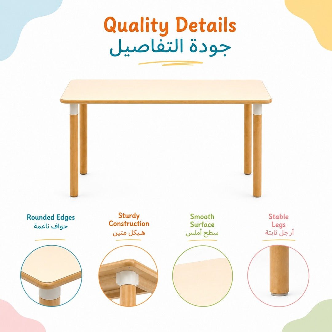 Birch Laminate Rectangular Table 120 × 60 cm: The Durable Foundation for Collaborative Learning - Fun Learning Store