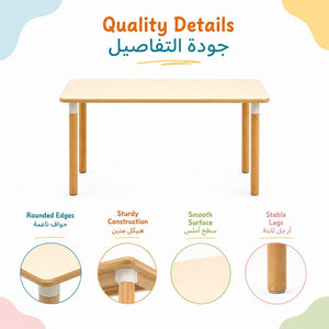Birch Laminate Rectangular Table 120 × 60 cm: The Durable Foundation for Collaborative Learning - Fun Learning Store