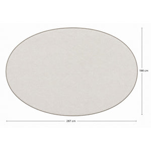 Biscuit Beige Oval Rug 198x287 cm – Warmth and Versatility for Every Space! - Fun Learning Store