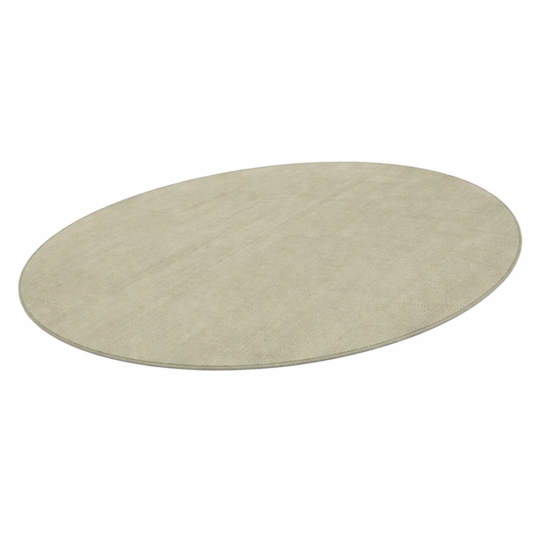 Biscuit Beige Oval Rug 198x287 cm – Warmth and Versatility for Every Space! - Fun Learning Store