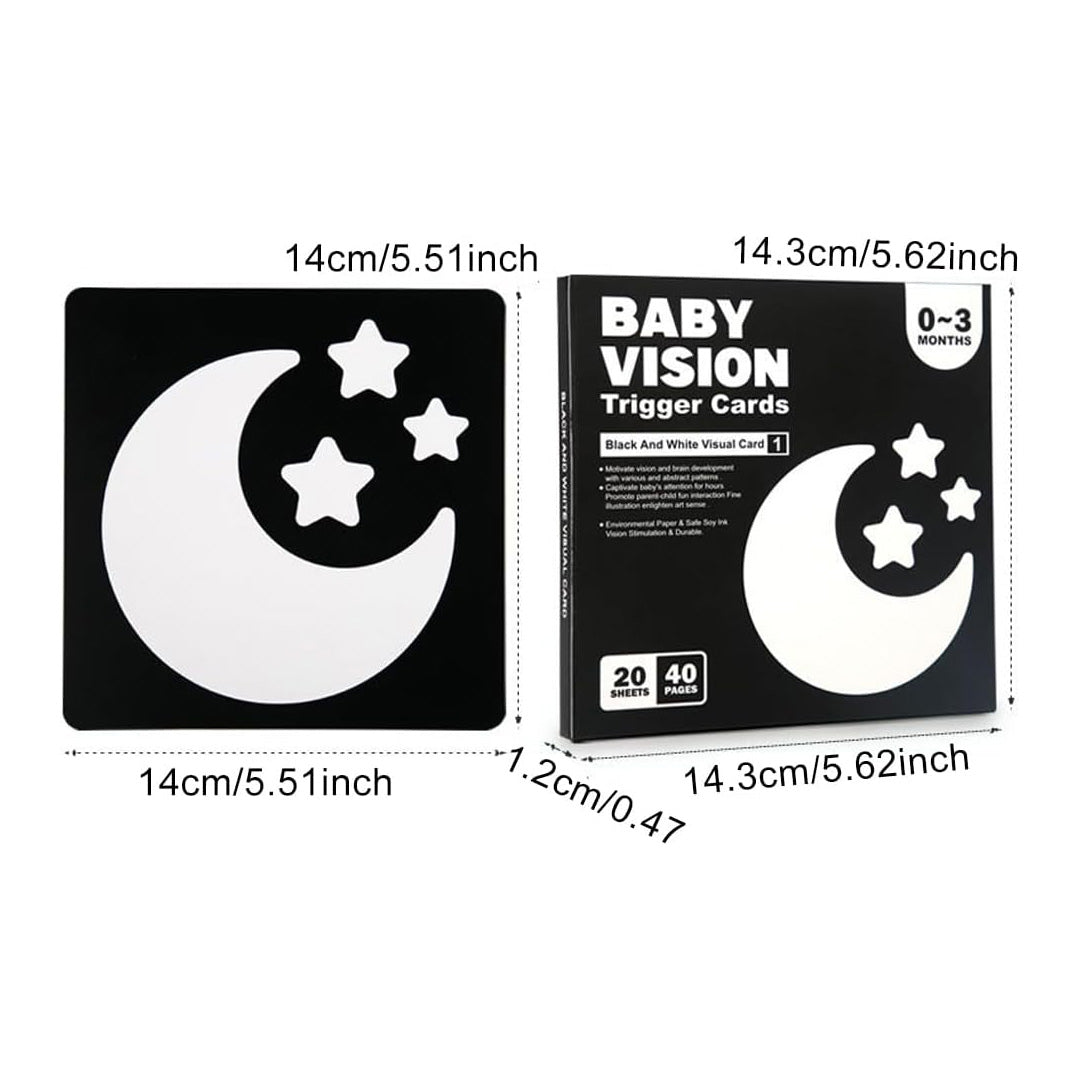 Black & White Baby Vision Trigger Cards - Enhance Early Visual Development - Fun Learning Store