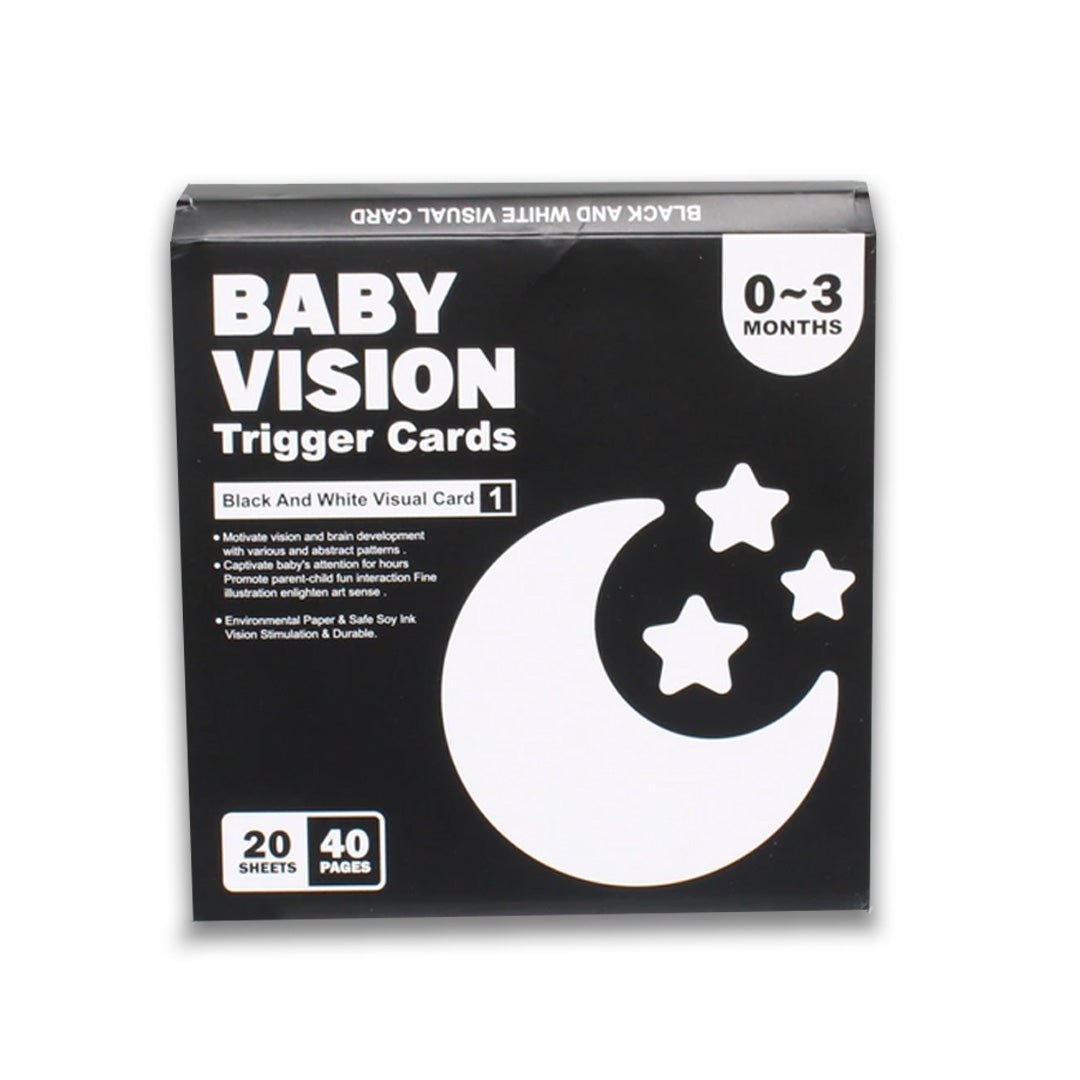 Black & White Baby Vision Trigger Cards - Enhance Early Visual Development - Fun Learning Store