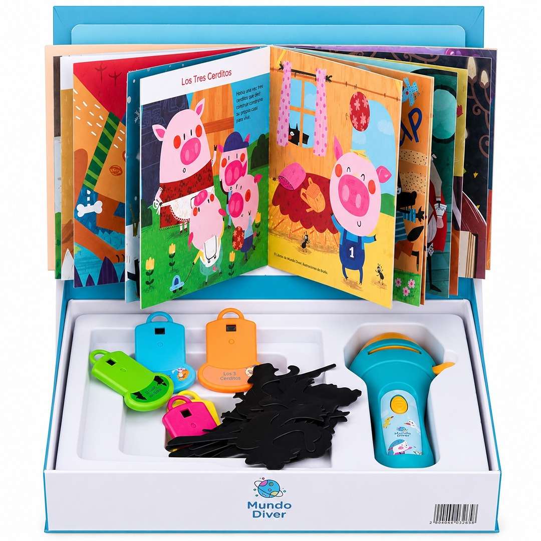 Book of Fairy Tale with Lantern | Interactive Storytelling Projector Set for Kids 3+ - Fun Learning Store