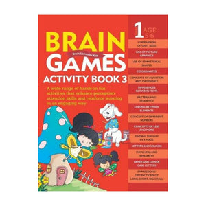 Brain Games Activity Book 3 LEVEL 1 - The Ultimate Brain-Boosting Adventure | 5+! - Fun Learning Store