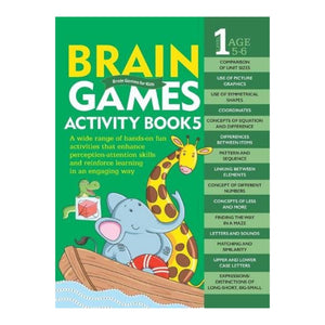 Brain Games Activity Book 5 LEVEL 1 - The Ultimate Smart-Play Adventure | 5+! - Fun Learning Store