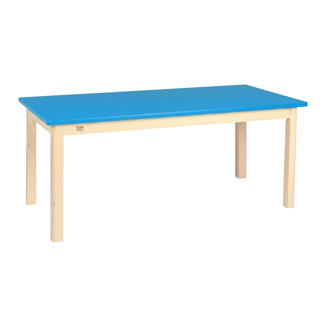 Bright Blue Rectangular Kids Table 120×60 cm – Fun, Safe & Functional! - Fun Learning Store
