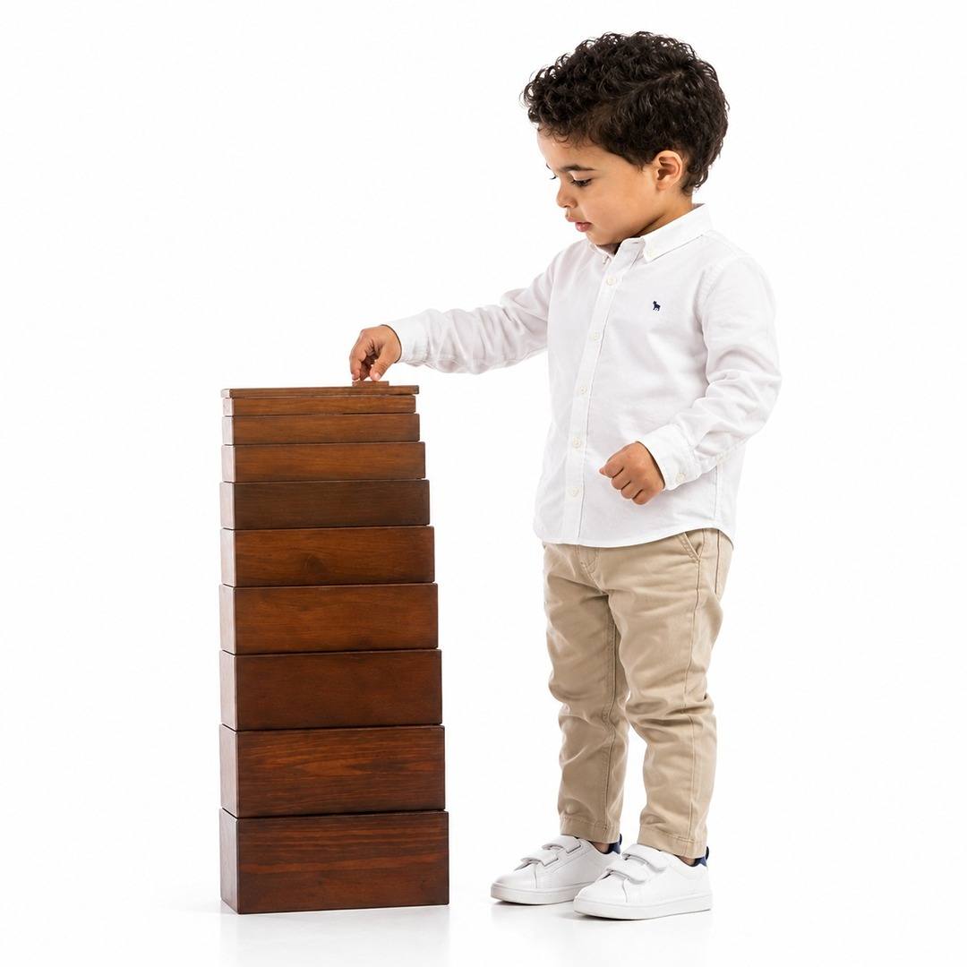 Brown Stairs: A Classic Journey into Size and Dimension! - Fun Learning Store
