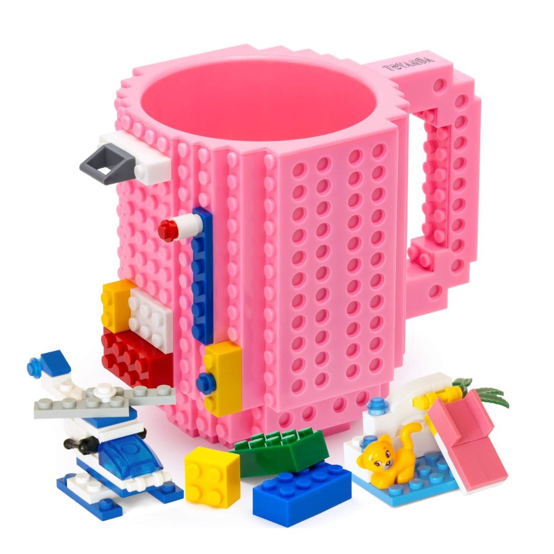 Build - on Brick Coffee Mug - Creative DIY Building Blocks Mug - Create Your Own Unique Drinking Cup - Fun Learning Store