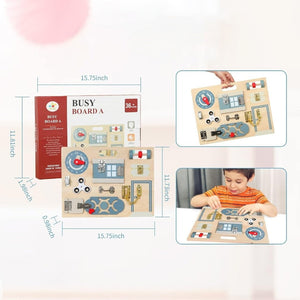 Busy Board with 10 Engaging Tasks - Foster Learning Through Play - Fun Learning Store