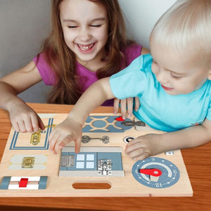 Busy Board with 10 Engaging Tasks - Foster Learning Through Play - Fun Learning Store