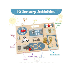 Busy Board with 10 Engaging Tasks - Foster Learning Through Play - Fun Learning Store