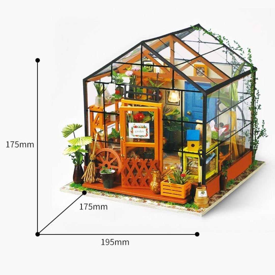 Cathy's Flower Miniature Dollhouse: Robotime DIY Craft and 3D Wooden Puzzles Assembling Toy - Fun Learning Store