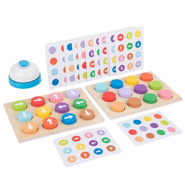 Challenge Double Sided Card Wooden Color Direction Cognition Matching Toy For Kids - Fun Learning Store