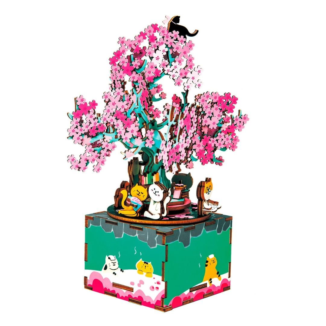 Cherry Blossom DIY Music Box – Limited Edition Romantic Wooden Puzzle - Fun Learning Store