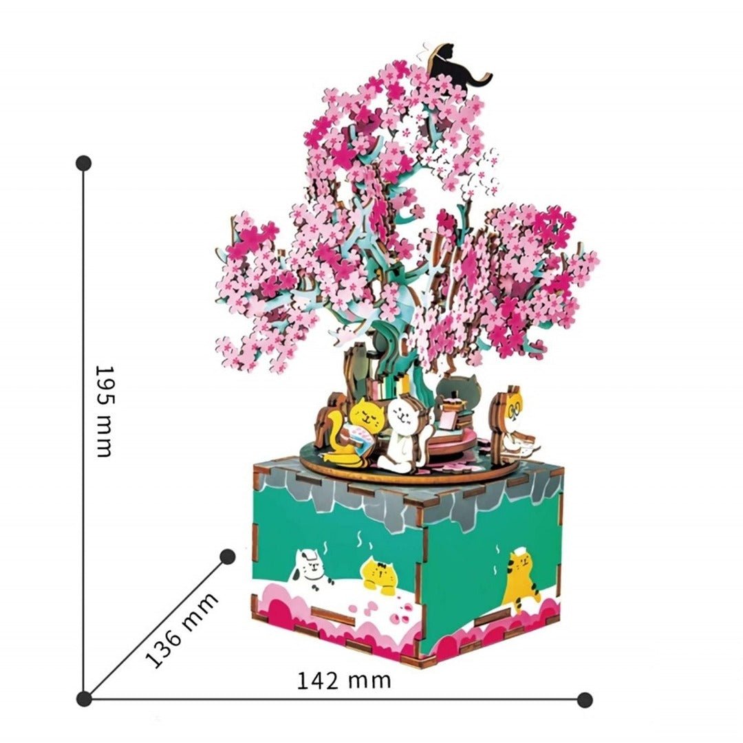 Cherry Blossom DIY Music Box – Limited Edition Romantic Wooden Puzzle - Fun Learning Store