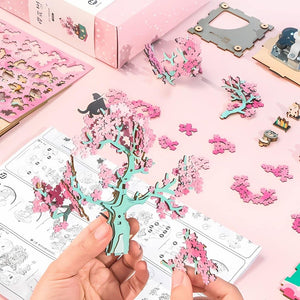 Cherry Blossom DIY Music Box – Limited Edition Romantic Wooden Puzzle - Fun Learning Store