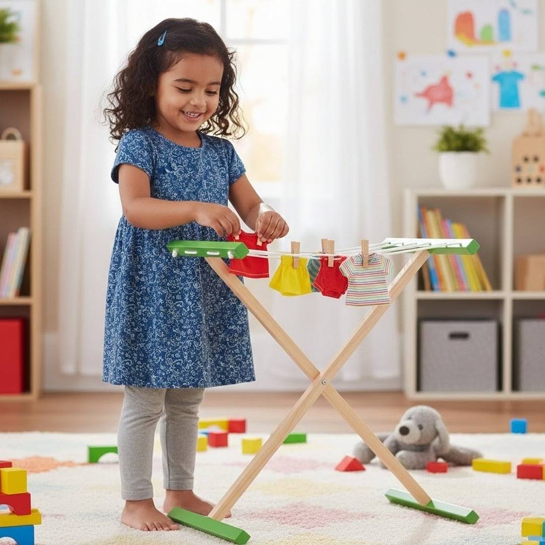 Children’s Pretend Clothes Rack – Fun Role Play Set with Durable German Quality - Fun Learning Store