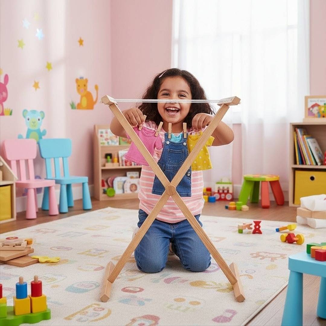 Children’s Pretend Clothes Rack – Fun Role Play Set with Durable German Quality - Fun Learning Store