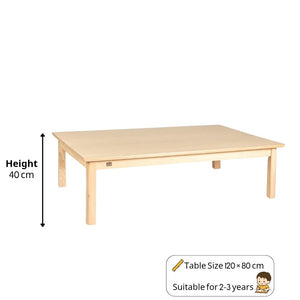 Children’s Rectangular Table 120 × 80 cm – Durable, Safe, and Perfect for Classrooms - Fun Learning Store