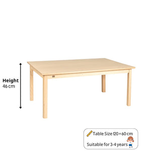 Children’s Rectangular Table 120 × 80 cm – Durable, Safe, and Perfect for Classrooms - Fun Learning Store