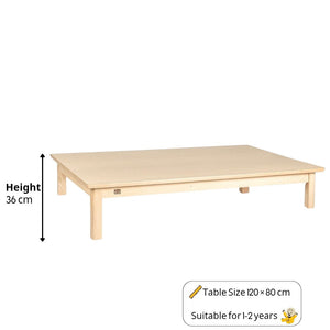 Children’s Rectangular Table 120 × 80 cm – Durable, Safe, and Perfect for Classrooms - Fun Learning Store