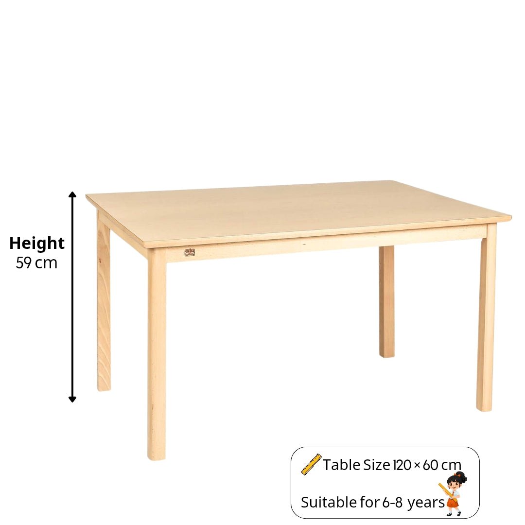 Children’s Rectangular Table 120 × 80 cm – Durable, Safe, and Perfect for Classrooms - Fun Learning Store