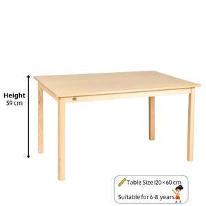 Children’s Rectangular Table 120 × 80 cm – Durable, Safe, and Perfect for Classrooms - Fun Learning Store
