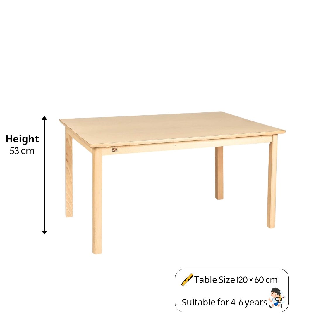 Children’s Rectangular Table 120 × 80 cm – Durable, Safe, and Perfect for Classrooms - Fun Learning Store