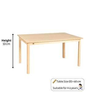 Children’s Rectangular Table 120 × 80 cm – Durable, Safe, and Perfect for Classrooms - Fun Learning Store