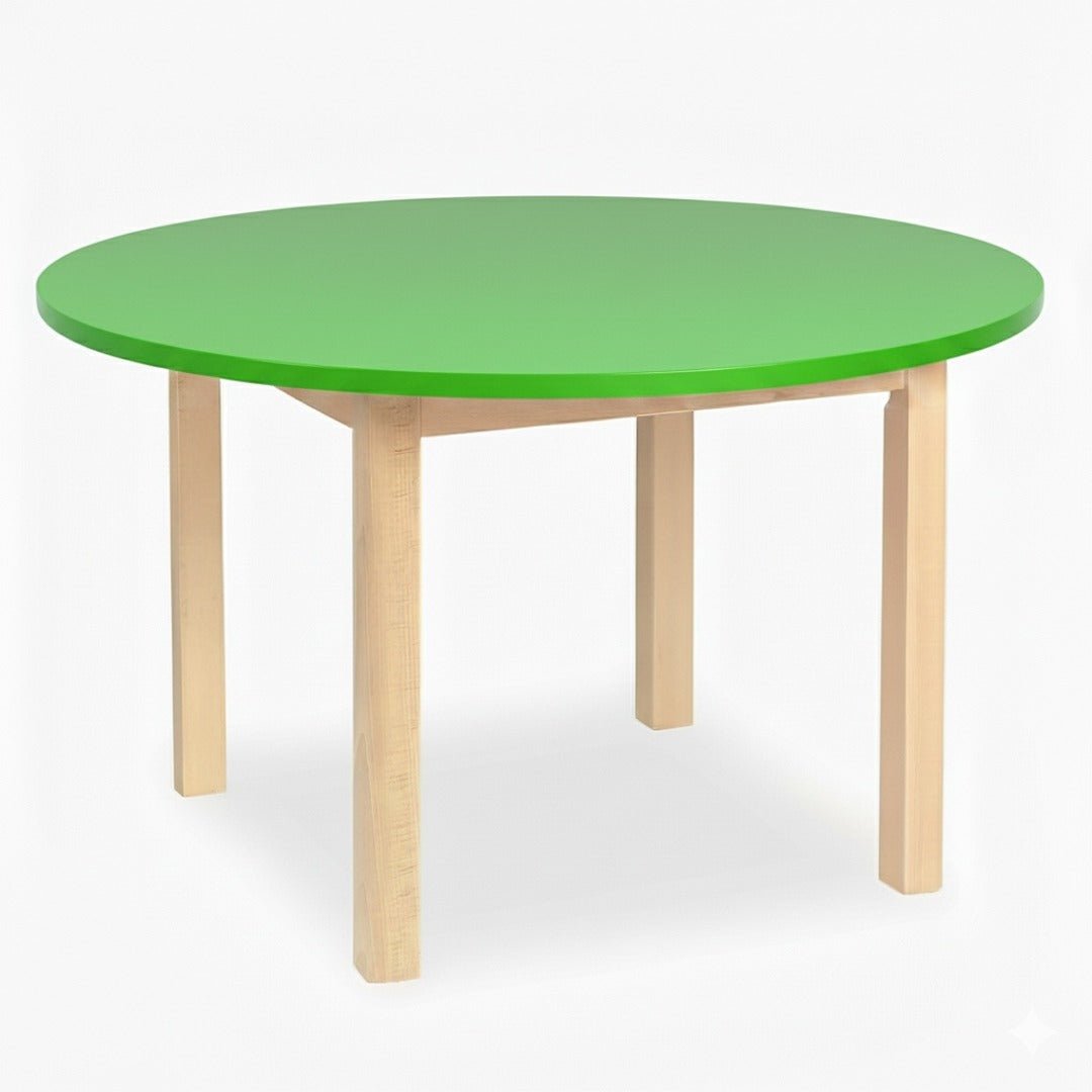 Circular Educational Table 90 cm – Fresh Green: Where Learning Grows! - Fun Learning Store