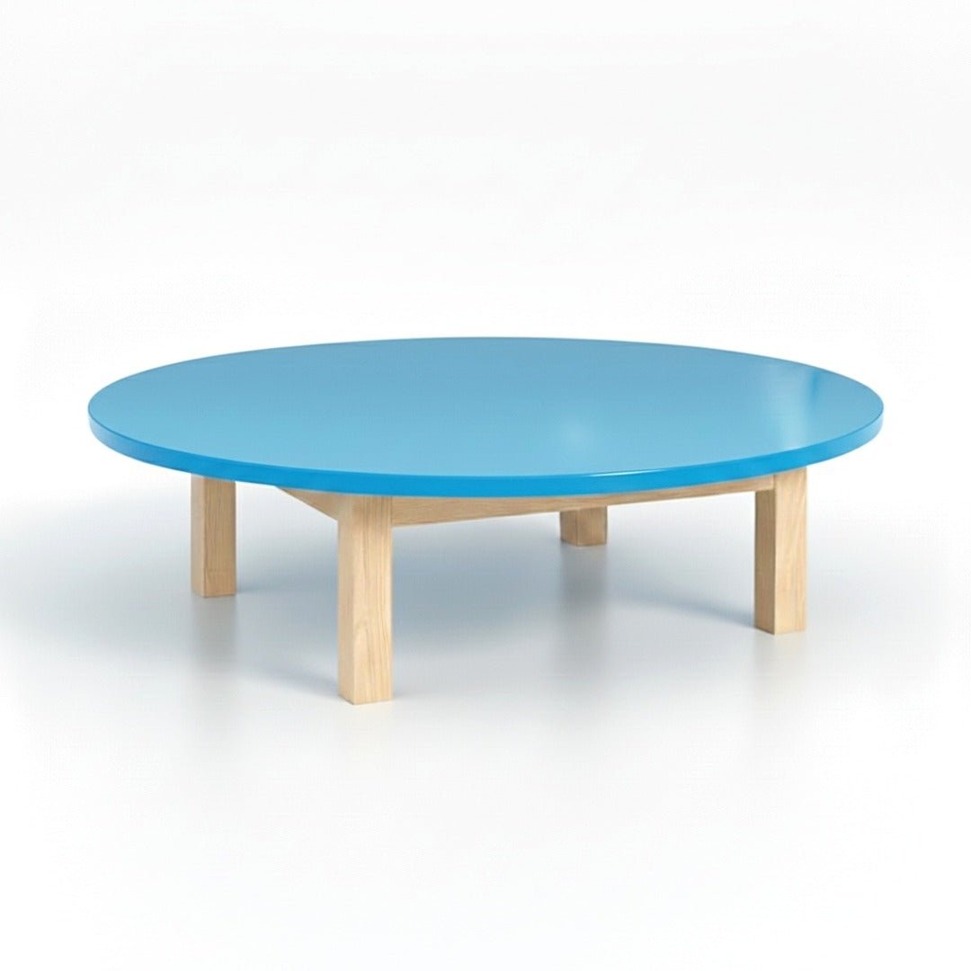 Circular Educational Table in Bright Blue – 90 cm of Safe, Creative Learning Fun - Fun Learning Store