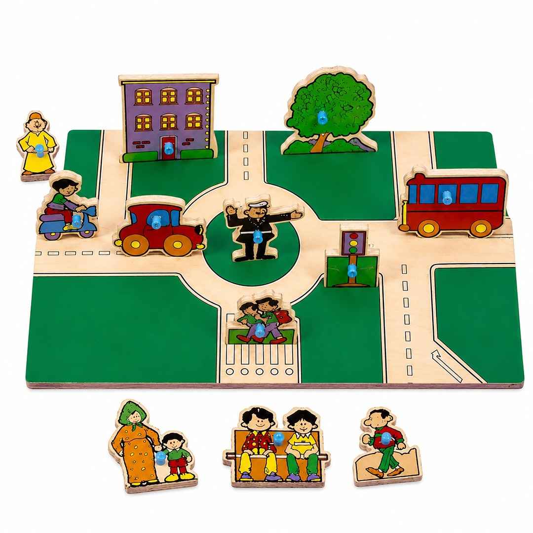 City - Double Sided Play Board: A Busy World of Discovery! - Fun Learning Store