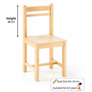 Classic Plus Wooden Children’s Chair – Timeless Design for Everyday Learning Spaces - Fun Learning Store