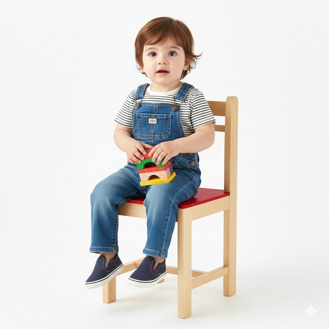 Classic Plus Wooden Children’s Chair – Vibrant Red Color - Fun Learning Store