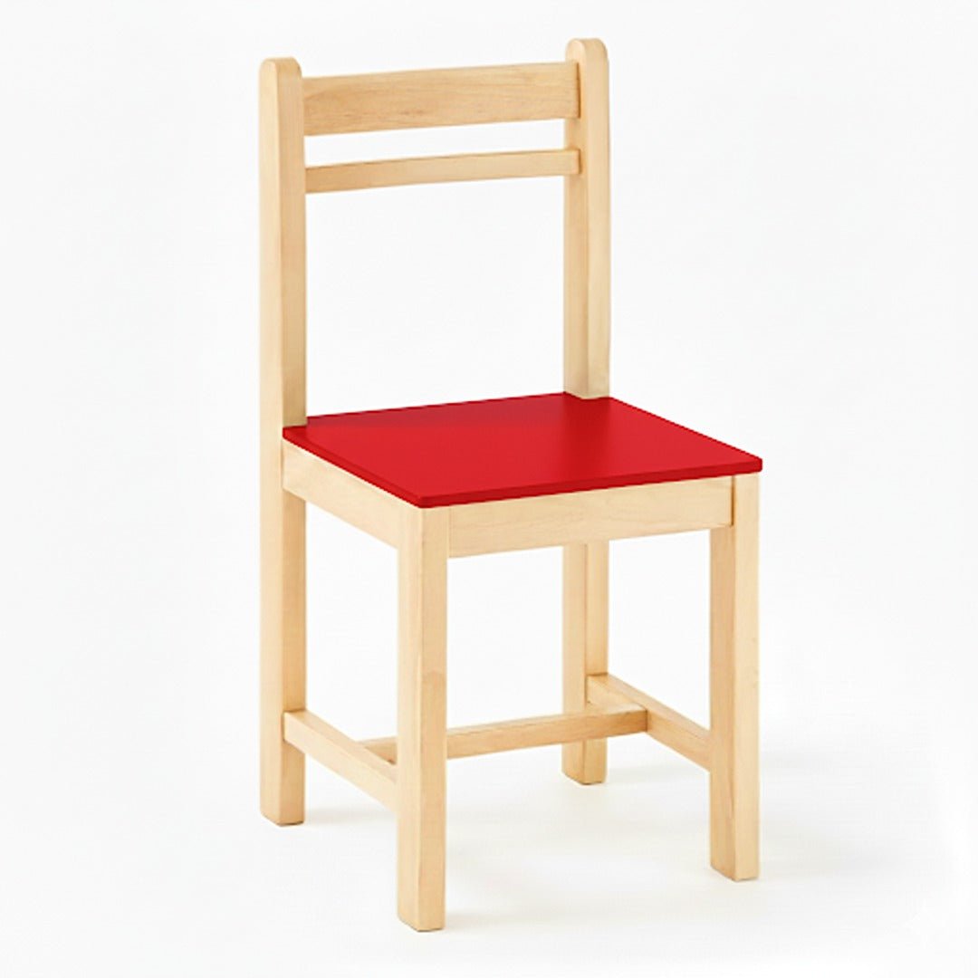 Classic Plus Wooden Children’s Chair – Vibrant Red Color - Fun Learning Store