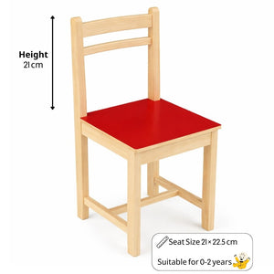 Classic Plus Wooden Children’s Chair – Vibrant Red Color - Fun Learning Store