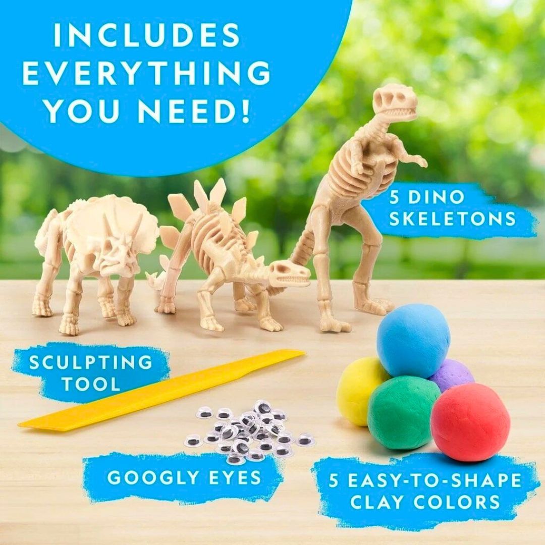 Clay Dinosaur Modeling Kit – Shape, Sculpt & Bring Dinosaurs to Life! - Fun Learning Store