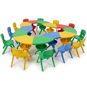 Color Train 12 - Unit Modular Activity Table - 220x210x50 cm - Fun Learning Store