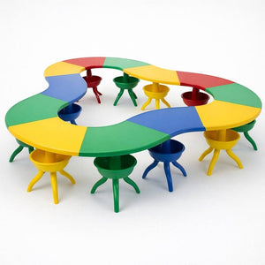 Color Train 12 - Unit Modular Activity Table - 220x210x50 cm - Fun Learning Store