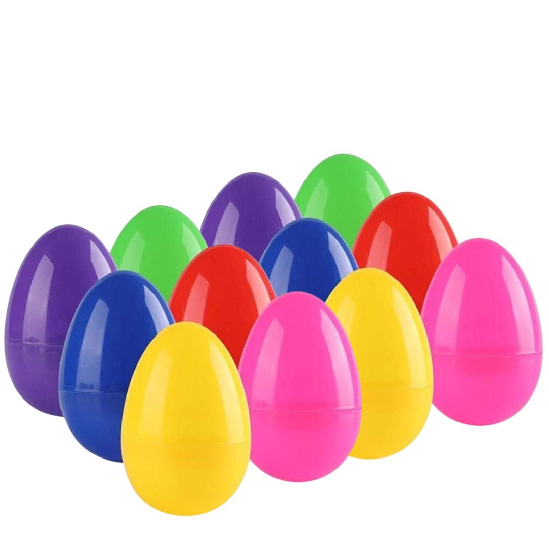 Colorful Empty Surprises Eggs - DIY Craft Plastic Capsule for Kid's Gifts - Set of 12Pcs - Fun Learning Store